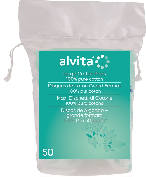 ALVITA MAXI DISCHETTI DI COTONE 100% PURO COTONE 50 PEZZI - farmaidea24.com