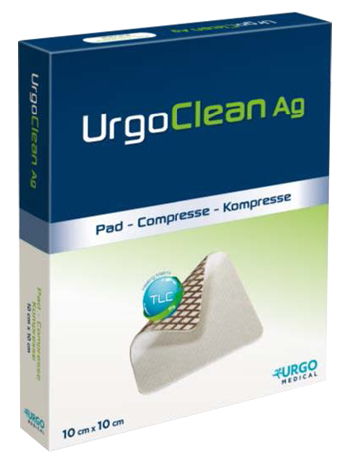 MEDICAZIONE TNT ASSORBENTE GELIFICANTE URGOCLEAN AG/SILVER 10X10CM 5 PEZZI - farmaidea24.com