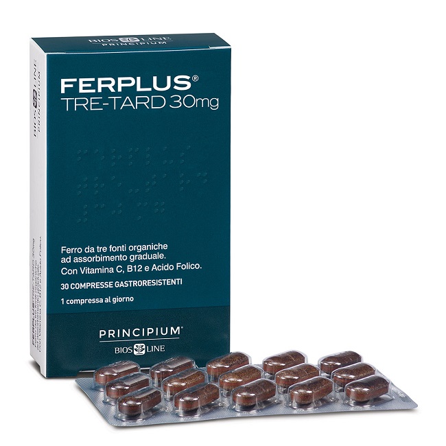 PRINCIPIUM FERPLUS TRE RETARD 30MG 30 COMPRESSE GASTRORESISTENTI - farmaidea24.com