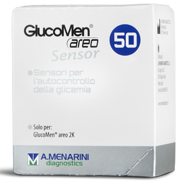 STRISCE MISURAZIONE GLICEMIA GLUCOMEN AREO SENSOR 50 PEZZI - farmaidea24.com