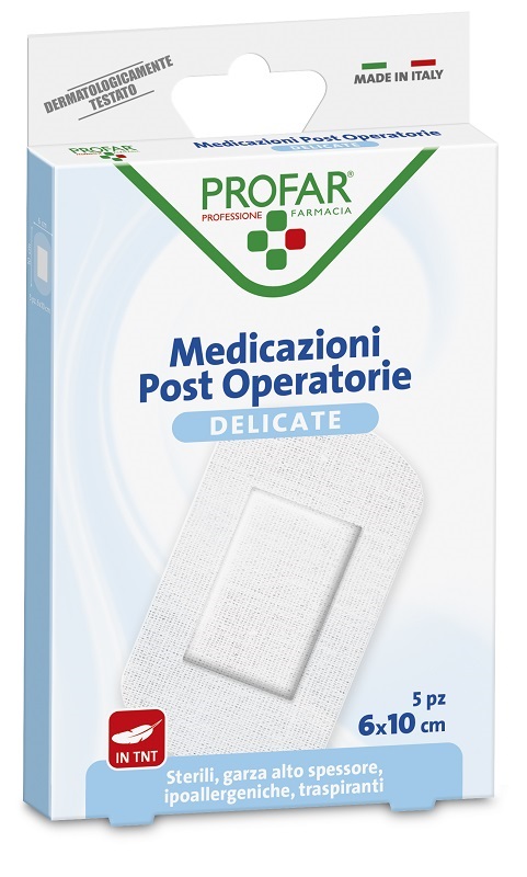 MEDICAZIONE POST OPERATORIA STERILE GARZA ANTIADERENTE 6X10 CM 5 PEZZI PROFAR - farmaidea24.com