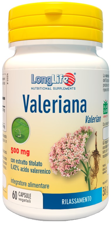 LONGLIFE VALERIANA 60 CAPSULE 500 MG - farmaidea24.com