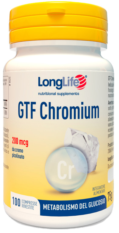 LONGLIFE GTF CHROMIUM 100 COMPRESSE RIVESTITE - farmaidea24.com