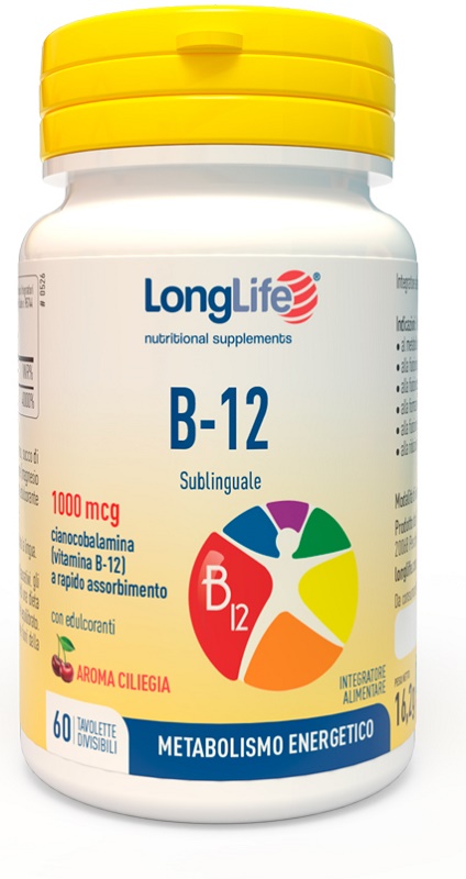 LONGLIFE B12 1000 MCG 60 TAVOLETTE - farmaidea24.com