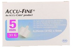 AGO PER PENNA DA INSULINA ACCU-FINE PEN NEEDLE ACCU-CHEK GAUGE 31 X 5MM 100 PEZZI - farmaidea24.com