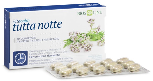 VITACALM TUTTA NOTTE FAST/RETARD 30 COMPRESSE - farmaidea24.com