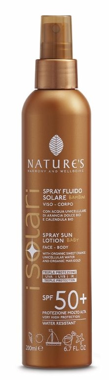 NATURE'S I SOLARI SPRAY FLUIDO BAMBINI SPF50+ 200 ML - farmaidea24.com