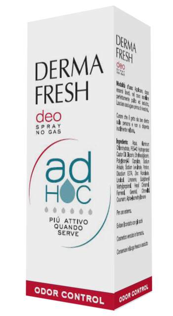 DERMAFRESH DEO SPRAY NO GAS AD HOC ODOR CONTROL DEODORANTE 100 ML - farmaidea24.com