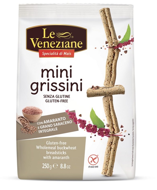 LE VENEZIANE MINIGRISSINI GRANO SARACENO INTEGRALE CON AMARANTO 250 G - farmaidea24.com