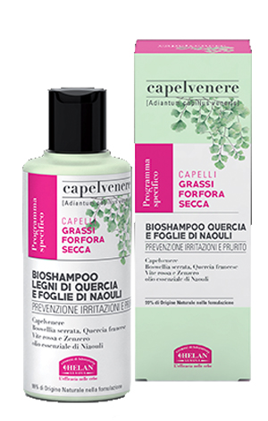CAPELVENERE BIOSHAMPOO AI LEGNI DI QUERCIA E FOGLIE DI NAOULI 200 ML - farmaidea24.com