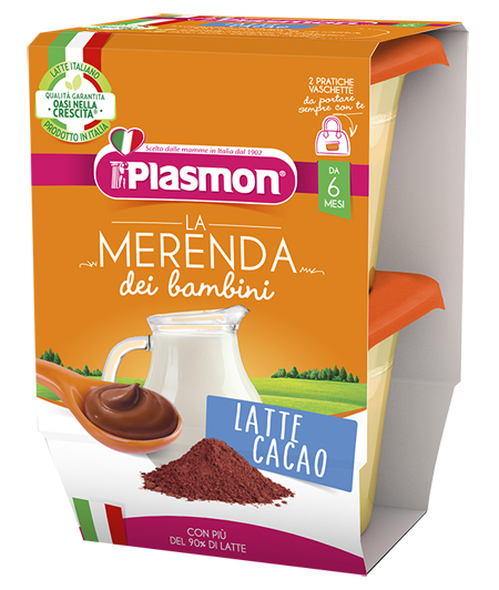 PLASMON LA MERENDA DEI BAMBINI MERENDE LATTE CACAO ASETTICO 2 X 120 G - farmaidea24.com