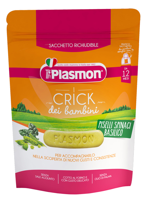 PLASMON CRICK SPINACI E PISELLI 100 G - farmaidea24.com