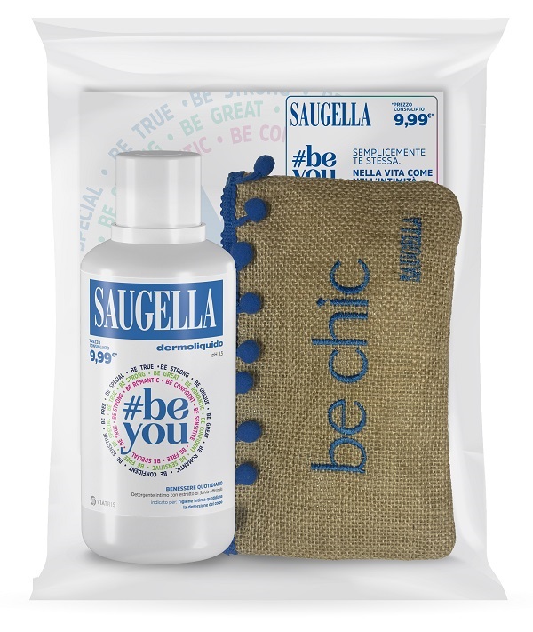 SAUGELLA BUNDLE PROMO POCHETTE 23 BE YOU 1 DERMOLIQUIDO 500 ML + POCHETTE CON PRODOTTI OMAGGIO - farmaidea24.com
