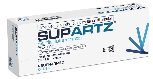 SIRINGA PRERIEMPITA INTRA-ARTICOLARE SUPARTZ ACIDO IALURONICO 25 MG 2,5 ML 1 PEZZO - farmaidea24.com