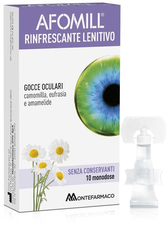 AFOMILL RINFRESCANTE SENZA CONSERVANTI 10 FIALE DA 0,5 ML - farmaidea24.com