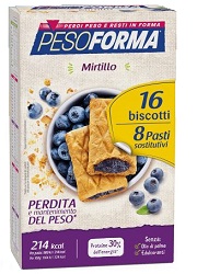 PESOFORMA BISCOTTI MIRTILLI 8 PASTI 16 BISCOTTI - farmaidea24.com