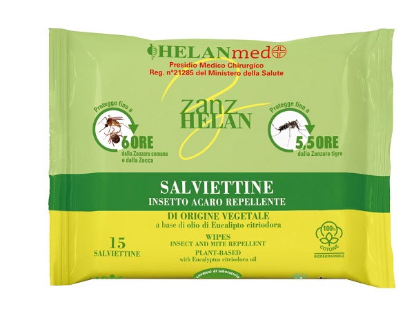 ZANZHELAN INSETTOREPELLENTE VEGETALE SALVIETTINE 15 PEZZI - farmaidea24.com