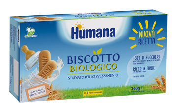 HUMANA BISCOTTO BABY BIO 2 SACCHETTI DA 180 G - farmaidea24.com
