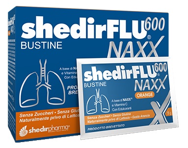 SHEDIRFLU 600 NAXX ARANCIA SENZA ZUCCHERI 20 BUSTINE - farmaidea24.com