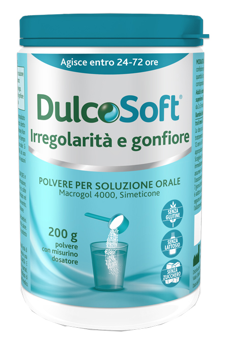DULCOSOFT IRREGOLARITA' E GONFIORE POLVERE SOLUBILE 200 G - farmaidea24.com