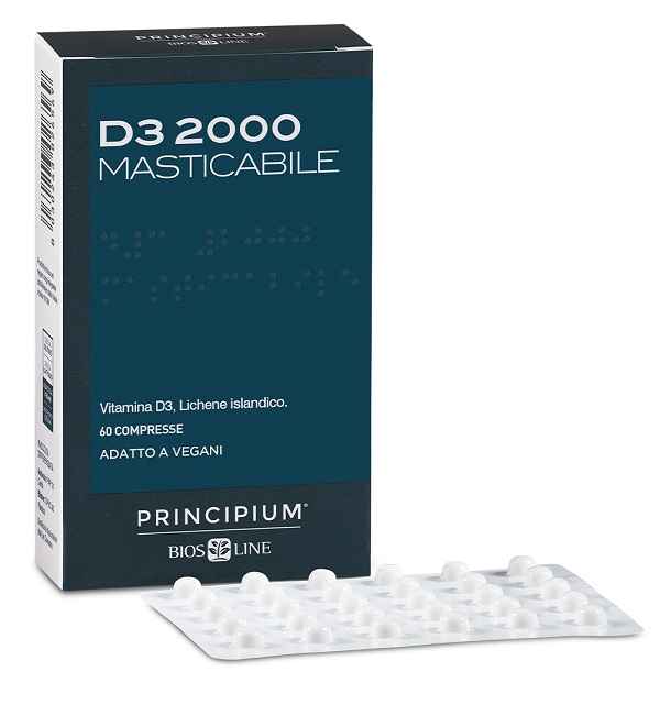 PRINCIPIUM D3 2000 MASTICABILE 60 COMPRESSE - farmaidea24.com