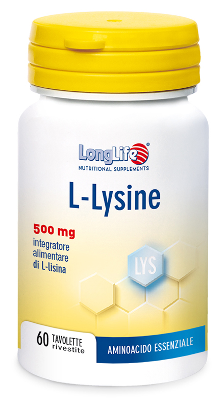 LONGLIFE L-LYSINE 500MG 60 TAVOLETTE RIVESTITE DA 860 MG - farmaidea24.com