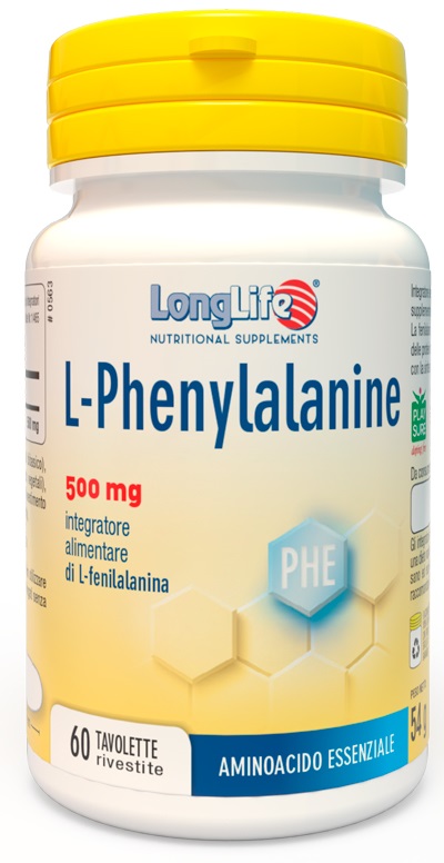 LONGLIFE L-PHENYLALANINE 500 MG 60 TAVOLETTE RIVESTITE DA 900 MG - farmaidea24.com