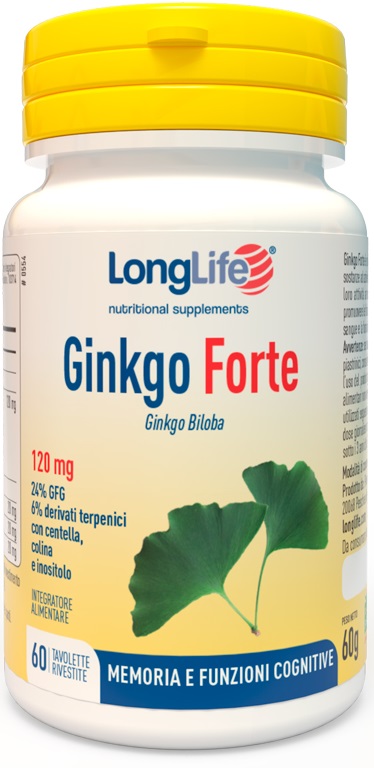 LONGLIFE GINKGO FORTE 60 TAVOLETTE RIVESTITE - farmaidea24.com