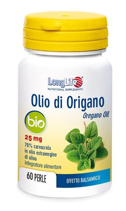 LONGLIFE OLIO ORIGANO BIO 60 PERLE DI GELATINA - farmaidea24.com