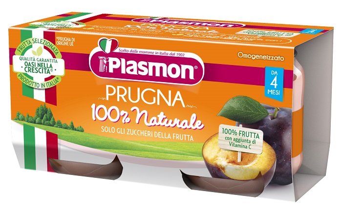 PLASMON OMOGENEIZZATO PRUGNA 2 X 80 G - farmaidea24.com