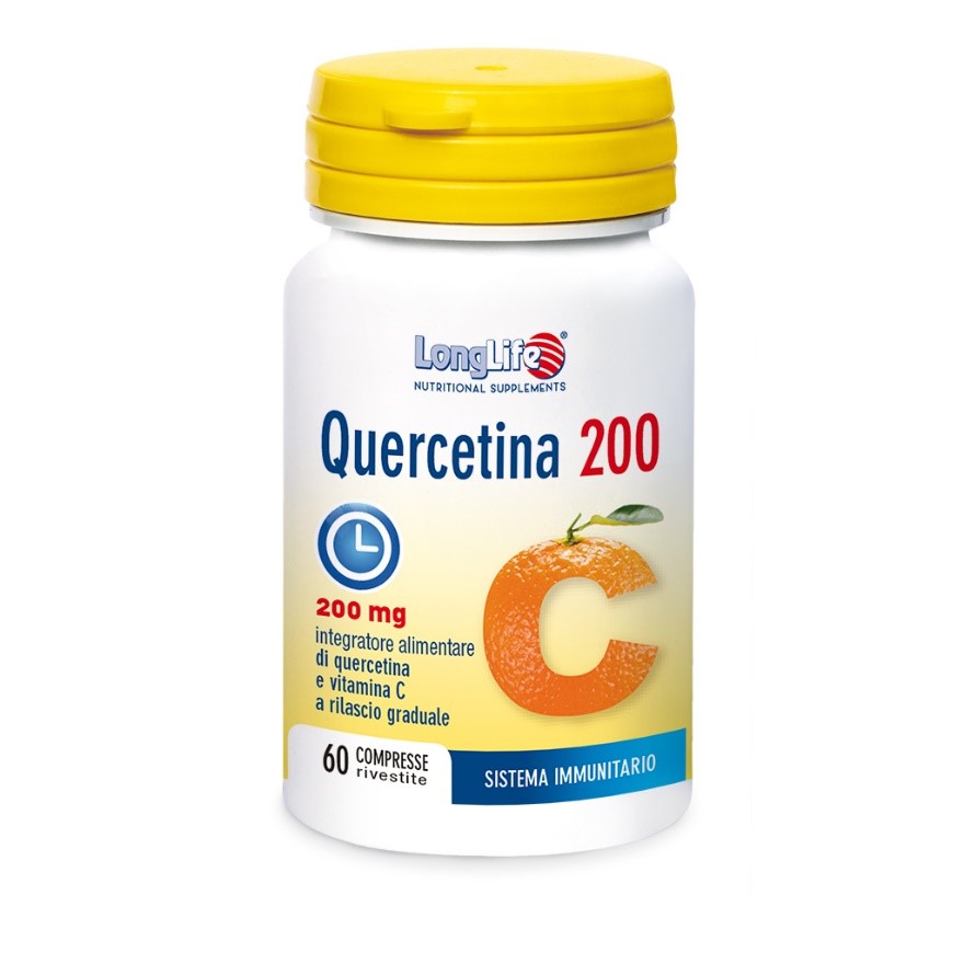 LONGLIFE QUERCETINA 200 60 COMPRESSE RIVESTITE - farmaidea24.com