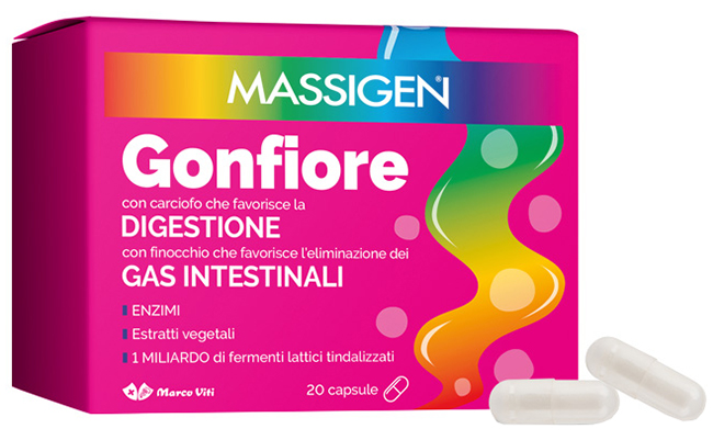 MASSIGEN GONFIORE 20 CAPSULE - farmaidea24.com