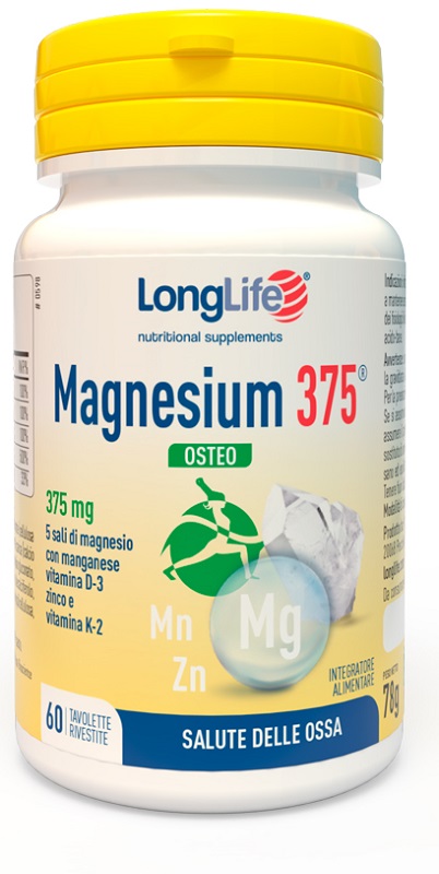 LONGLIFE MAGNESIUM 375 OSTEO 60 TAVOLETTE - farmaidea24.com