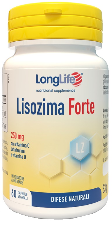 LONGLIFE LISOZIMA FORTE 60 CAPSULE VEGETALI DA 600 MG - farmaidea24.com