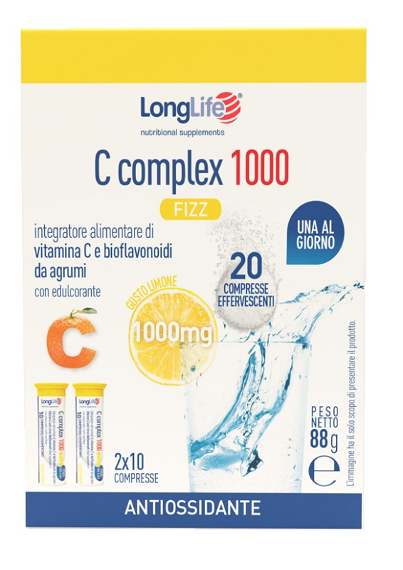 LONGLIFE C COMPLEX 1000 FIZZ 20 COMPRESSE EFFERVESCENTI - farmaidea24.com