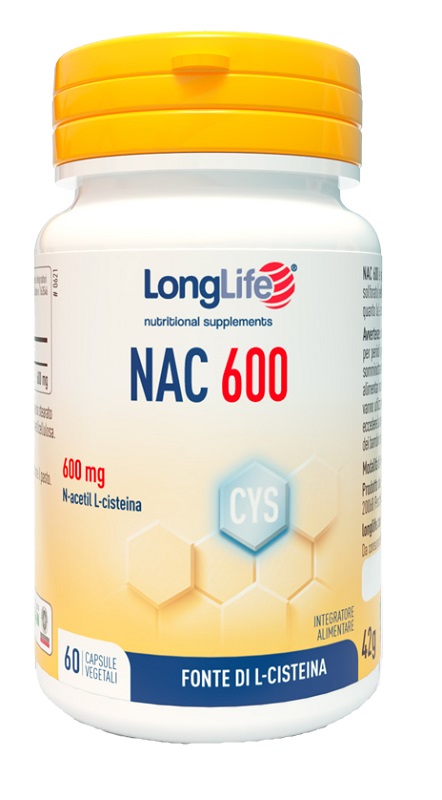 LONGLIFE NAC 600MG 60 CAPSULE - farmaidea24.com