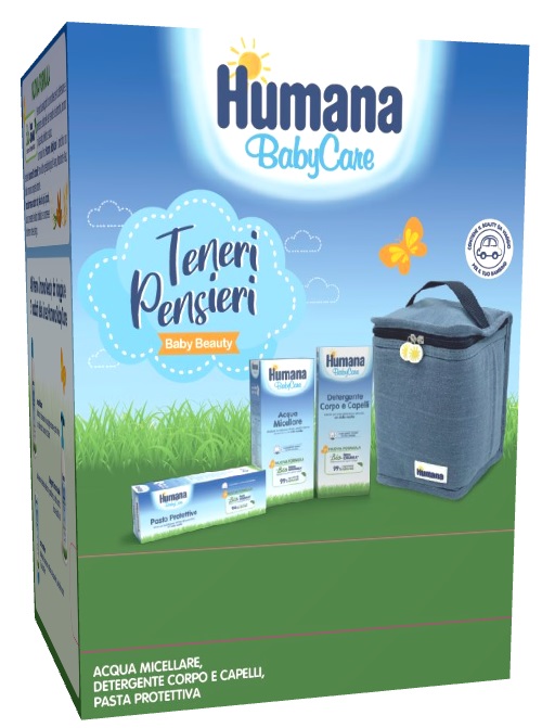 TENERI PENSIERI BEAUTY BAG BABY CARE ACQUA MICELLARE 300 ML + DETERGENTE CORPO CAPELLI 300 ML + PASTA 100 ML - farmaidea24.com