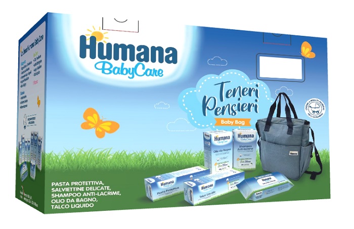 TENERI PENSIERI BABY BAG BABY CARE PASTA 100 ML + SALVIETTE 72 PEZZI + OLIO DA BAGNO 200 ML + SHAMPOO 200 ML + TALCO LIQUIDO 100 ML - farmaidea24.com