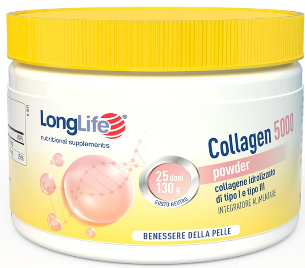 LONGLIFE COLLAGEN 5000 POWDER 130 G - farmaidea24.com