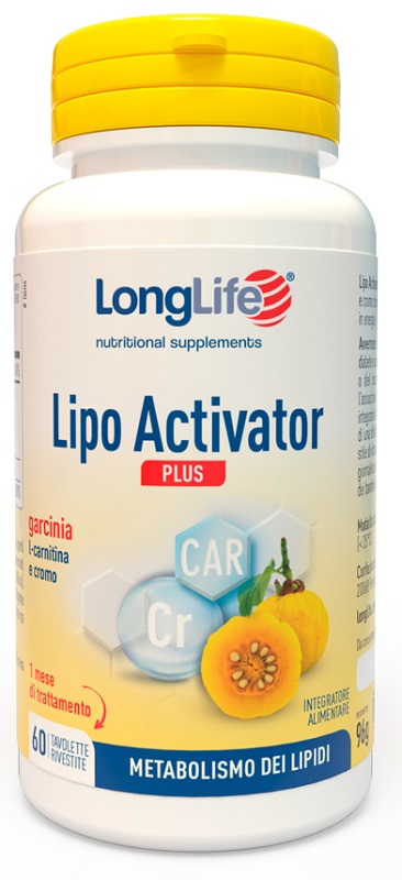 LONGLIFE LIPO ACTIVATOR PLUS 60 TAVOLETTE RIVESTITE DA 1,6 G - farmaidea24.com