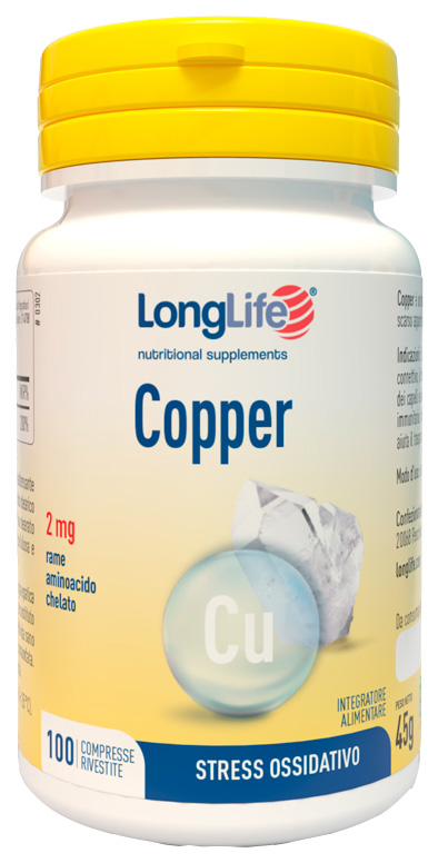 LONGLIFE COPPER 100 COMPRESSE RIVESTITE - farmaidea24.com