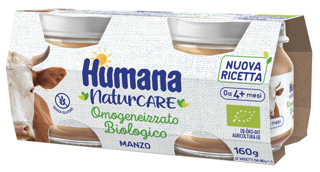 HUMANA OMOGENEIZZATO MANZO BIOLOGICO 2 PEZZI 80 G - farmaidea24.com