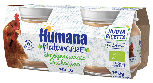 HUMANA OMOGENEIZZATO POLLO BIOLOGICO 2 PEZZI 80 G - farmaidea24.com