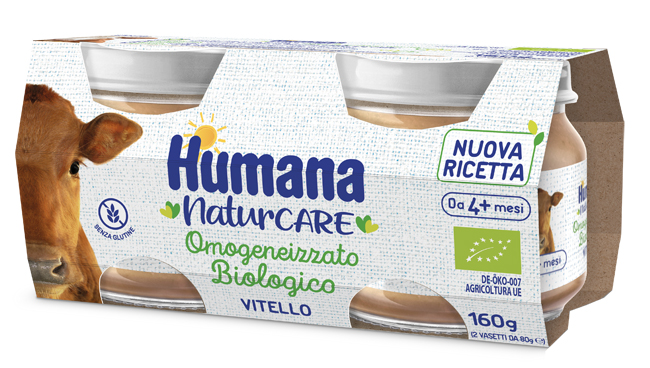 HUMANA OMOGENEIZZATO VITELLO BIOLOGICO 2 PEZZI 80 G - farmaidea24.com