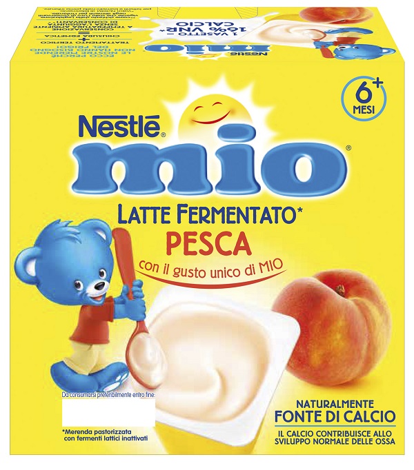 MIO MERENDA LATTE FERMENTATO PESCA 4X100 G - farmaidea24.com