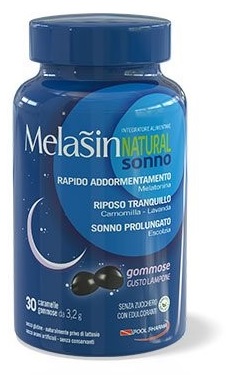 MELASIN NATURAL SONNO 1MG 30 CARAMELLE GOMMOSE GUSTO LAMPONE - farmaidea24.com