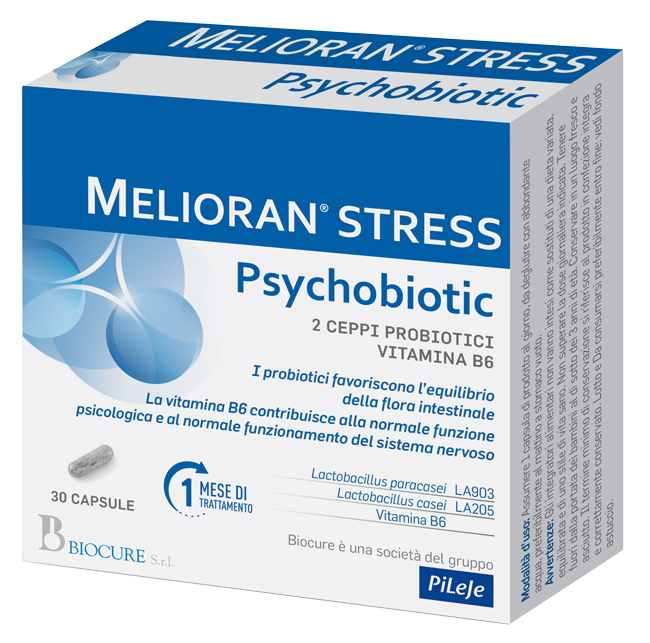 MELIORAN STRESS PSYCHOBIOTIC 30 CAPSULE - farmaidea24.com