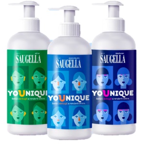SAUGELLA YOUNIQUE BUNDLE 1 DERMOLIQUIDO 200 ML + 1 ATTIVA 200 ML + 1 IDRASERUM 200 ML - farmaidea24.com
