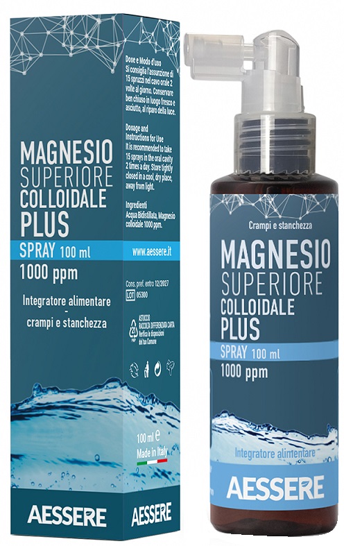 MAGNESIO SUPERIORE COLLOIDALE PLUS SPRAY 1000 PPM 100 ML - farmaidea24.com