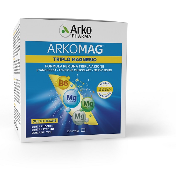 ARKOMAG TRIPLO MAGNESIO 20 BUSTINE - farmaidea24.com